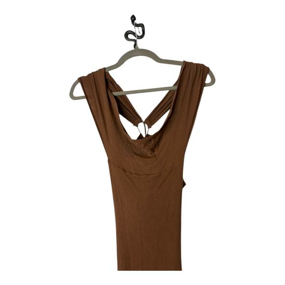 MANURI Eleni Maxi Dress Ruched Cutout Vacation Party Sexy Evening Stretchy M - Picture 11 of 13